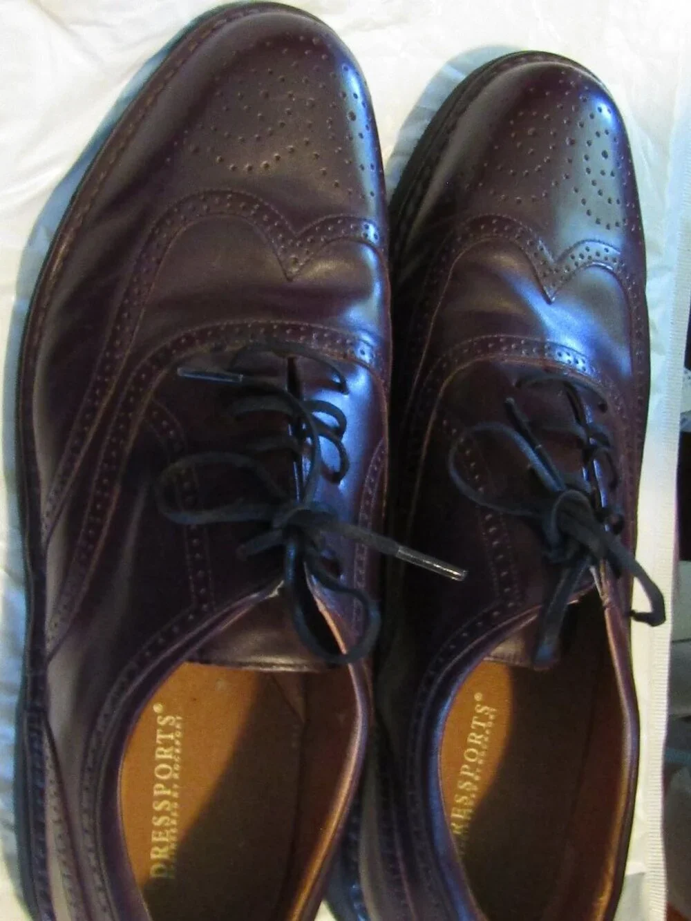 DressSports Rockport Vibram Leather Wingtip Oxford Shoes Men's 13M DARK BROWN